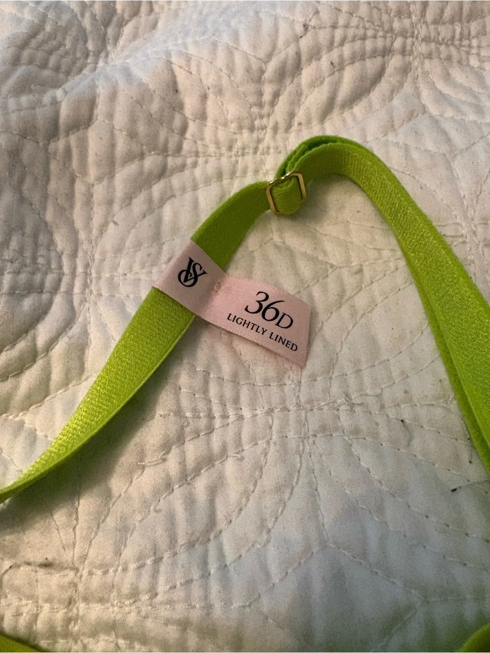NWT Victorias Secret Lightly Lined Underwire Bra in Lime Green sz 36D